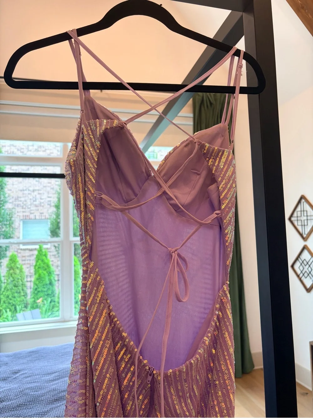 B. Darlin Lavender Sequin Party Dress - Picture 3 of 6